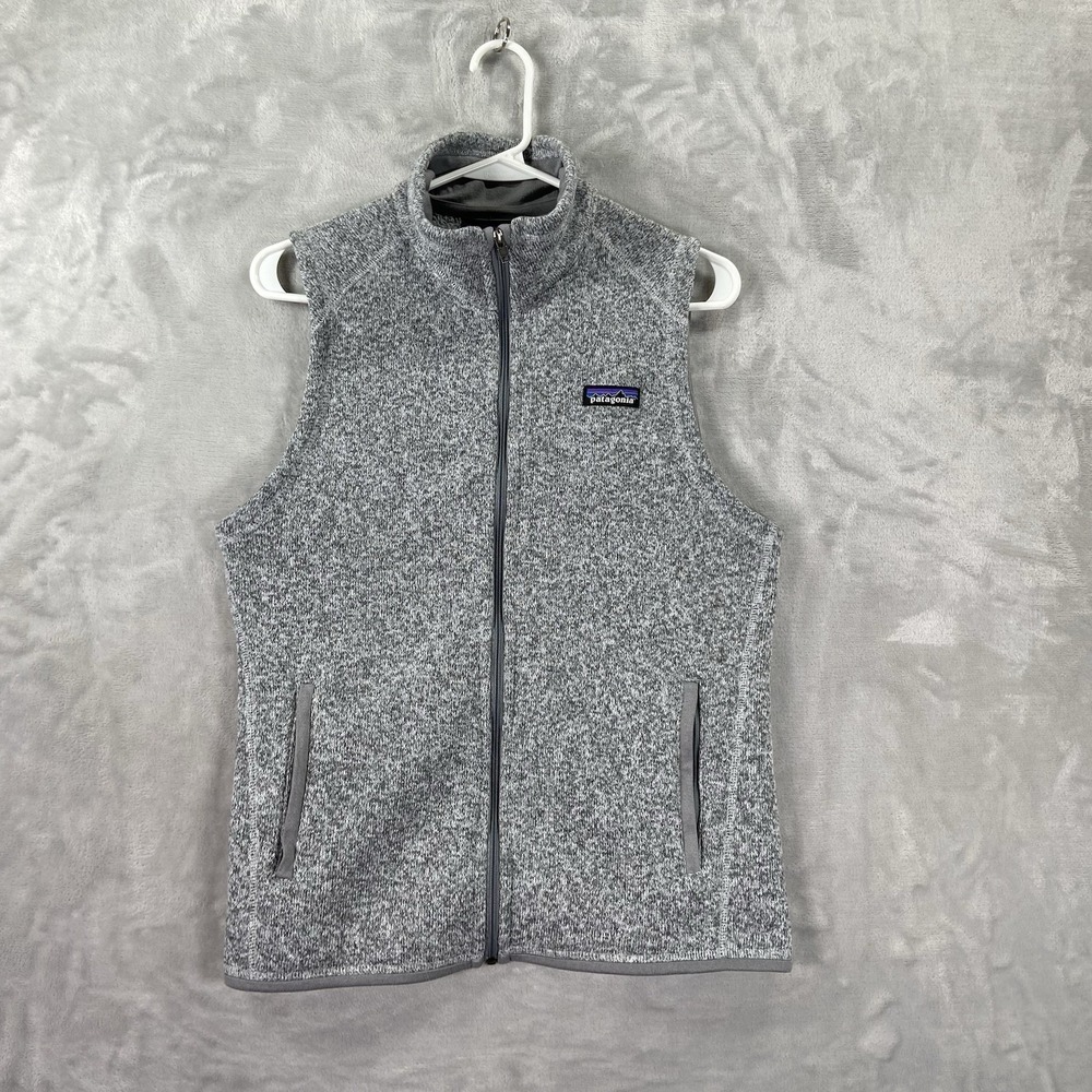 Patagonia Vest Womens Medium Full Zip Better Sweater Fleece Outdoor Gray Pockets